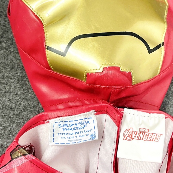 IRONMAN Build A Bear Marvel Avengers Iron Man Plush WITH SUIT full face mask - Picture 7 of 13
